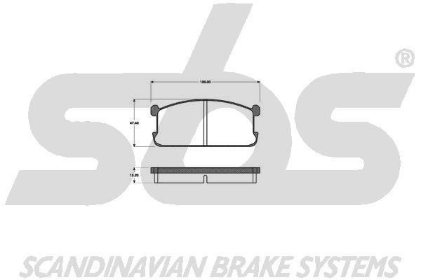 SBS 1501223001 Brake Pad Set, disc brake 1501223001