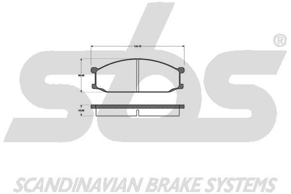 SBS 1501223002 Brake Pad Set, disc brake 1501223002