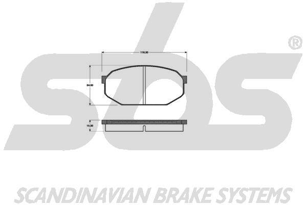 SBS 1501223012 Brake Pad Set, disc brake 1501223012