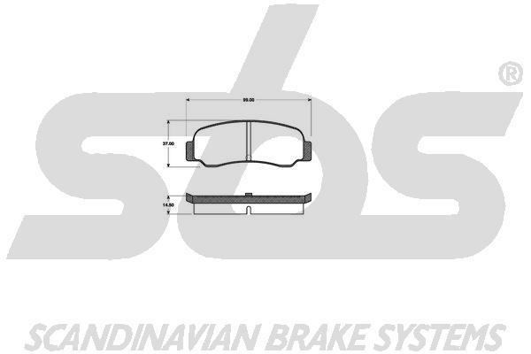 SBS 1501223013 Brake Pad Set, disc brake 1501223013