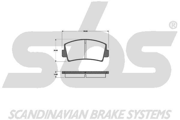 SBS 1501223201 Brake Pad Set, disc brake 1501223201