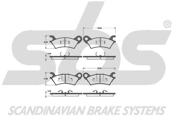 SBS 1501223207 Brake Pad Set, disc brake 1501223207