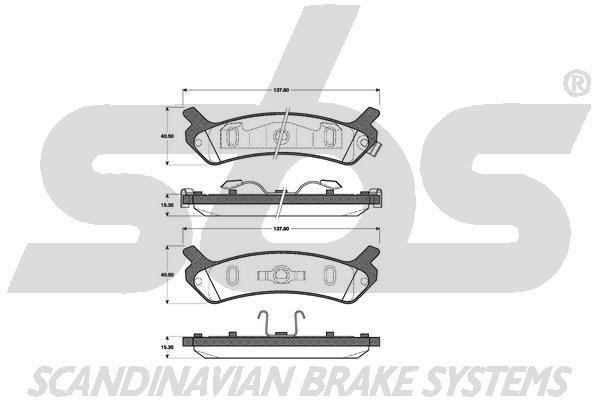 SBS 1501223402 Brake Pad Set, disc brake 1501223402