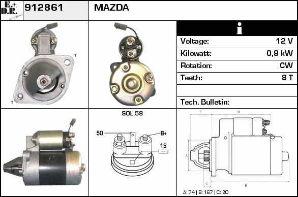 EDR 912861 Starter 912861