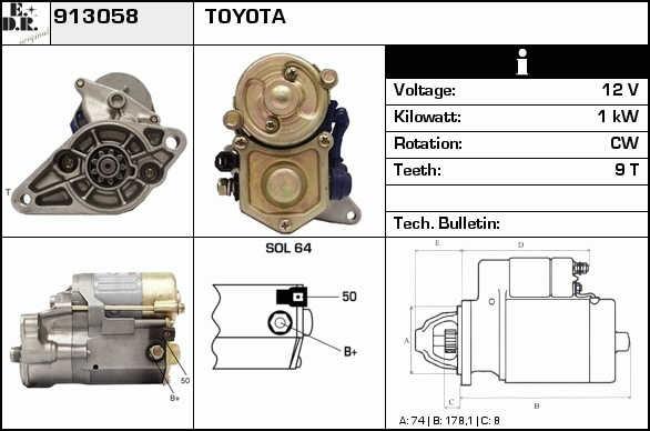 EDR 913058 Starter 913058