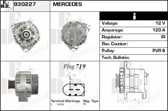 EDR 930227 Alternator 930227