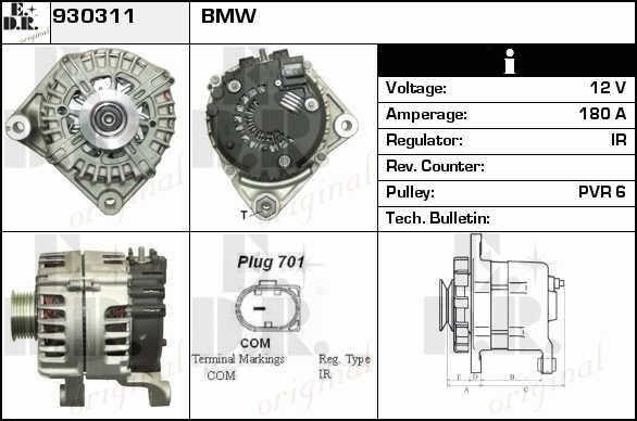 EDR 930311 Alternator 930311