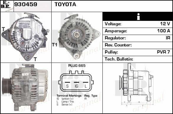 EDR 930459 Alternator 930459