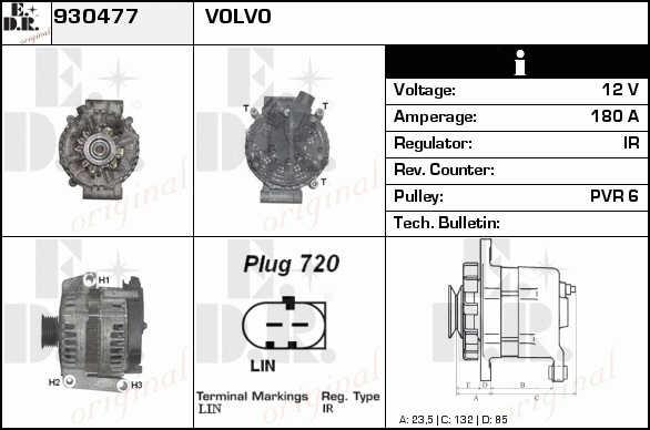 EDR 930477 Alternator 930477