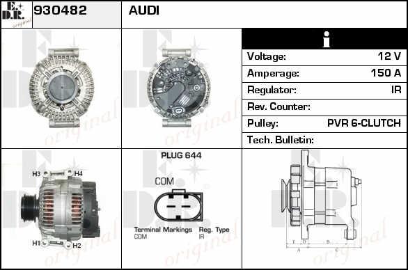 EDR 930482 Alternator 930482