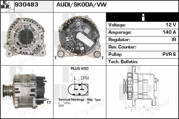 EDR 930483 Alternator 930483