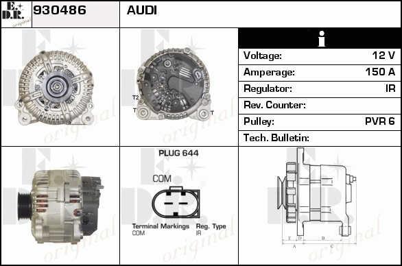 EDR 930486 Alternator 930486