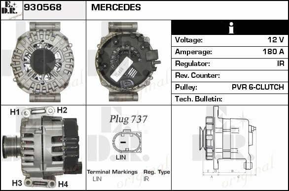 EDR 930568 Alternator 930568