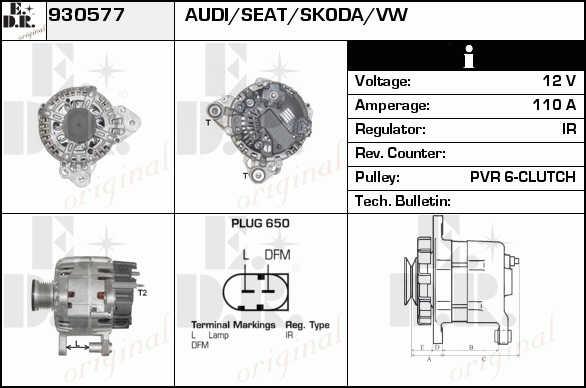 EDR 930577 Alternator 930577