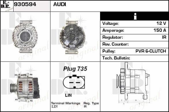 EDR 930594 Alternator 930594