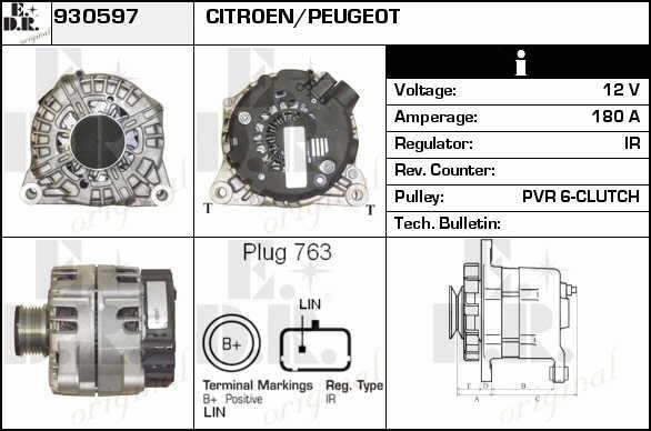 EDR 930597 Alternator 930597