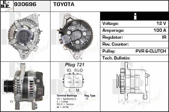 EDR 930696 Alternator 930696