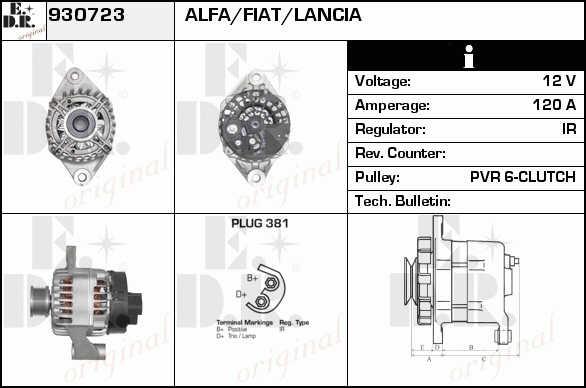 EDR 930723 Alternator 930723