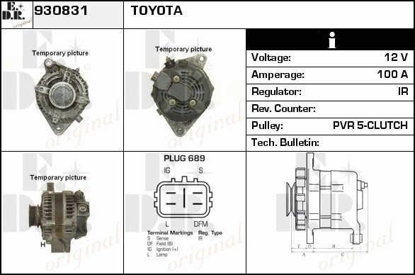 EDR 930831 Alternator 930831