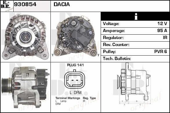 EDR 930854 Alternator 930854