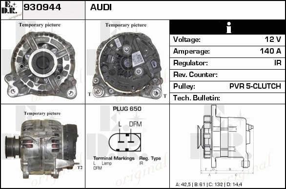 EDR 930944 Alternator 930944