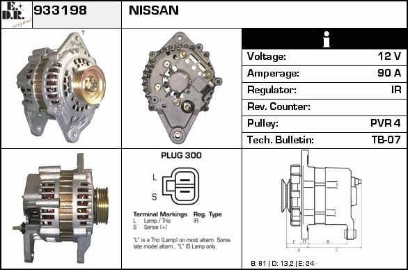 EDR 933198 Alternator 933198