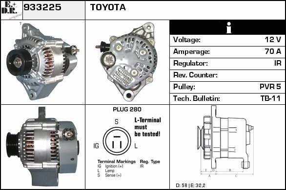 EDR 933225 Alternator 933225