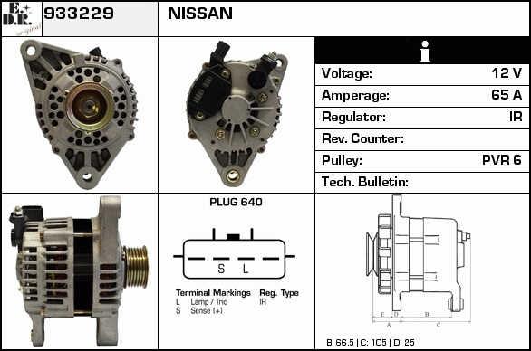 EDR 933229 Alternator 933229