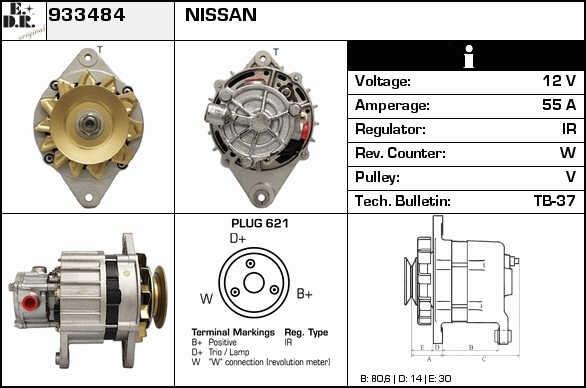 EDR 933484 Alternator 933484