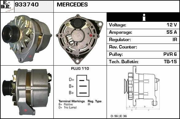 EDR 933740 Alternator 933740