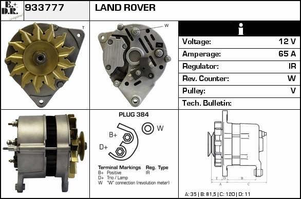 EDR 933777 Alternator 933777