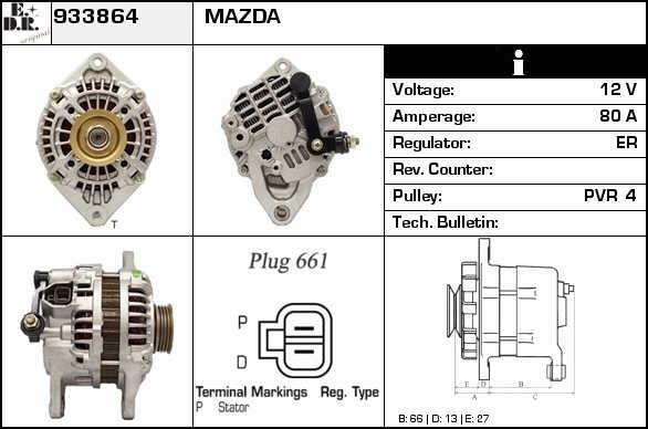 EDR 933864 Alternator 933864