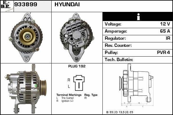 EDR 933899 Alternator 933899