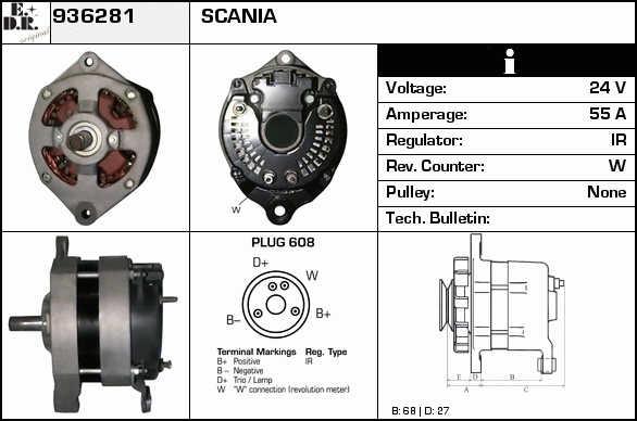 EDR 936281 Alternator 936281