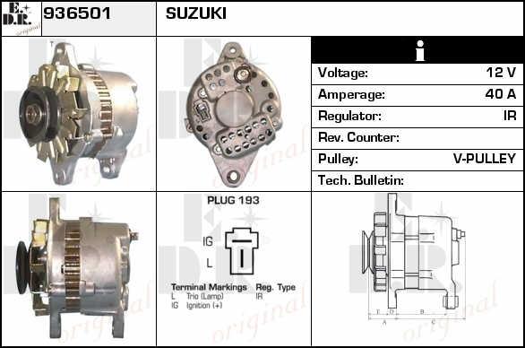 EDR 936501 Alternator 936501