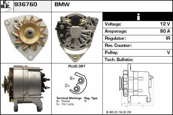 EDR 936760 Alternator 936760