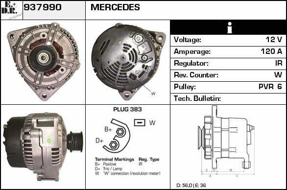 EDR 937990 Alternator 937990