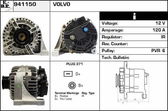 EDR 941150 Alternator 941150