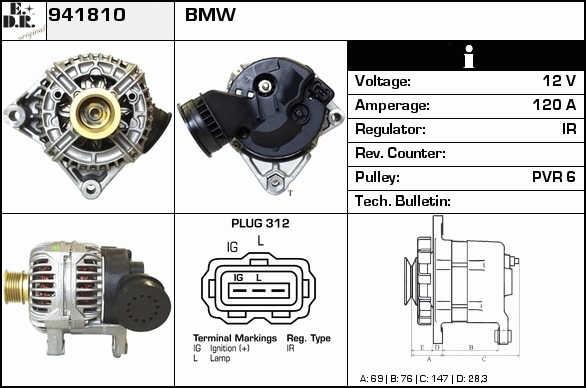 EDR 941810 Alternator 941810