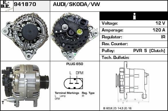 EDR 941870 Alternator 941870