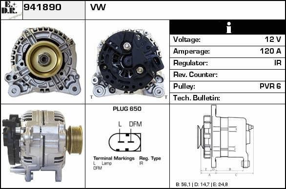 EDR 941890 Alternator 941890