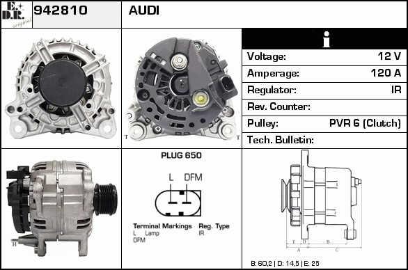 EDR 942810 Alternator 942810