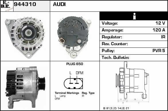 EDR 944310 Alternator 944310