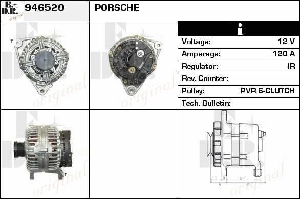 EDR 946520 Alternator 946520