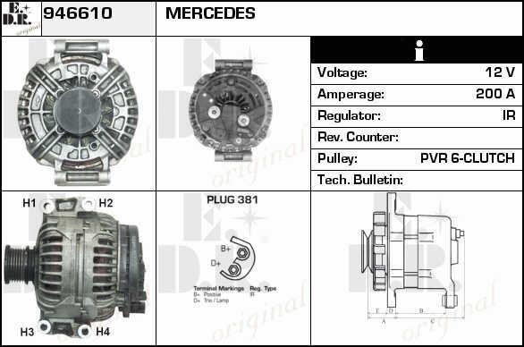 EDR 946610 Alternator 946610