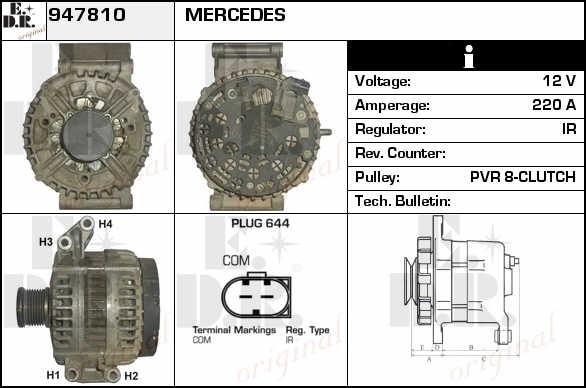 EDR 947810 Alternator 947810