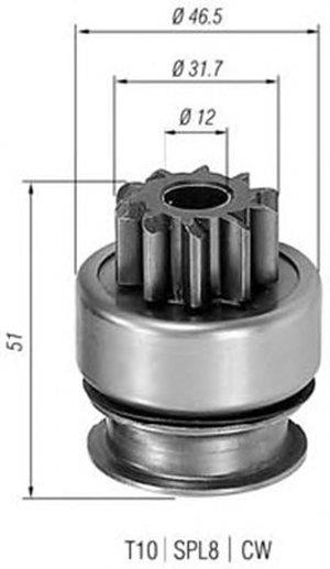 940113020177 Magneti marelli Freewheel gear, starter
