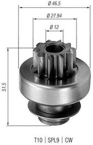 940113020227 Magneti marelli Freewheel gear, starter