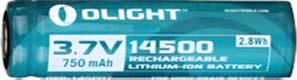 Olight 14500 Battery battery 14500 3.7V 750MAH 14500