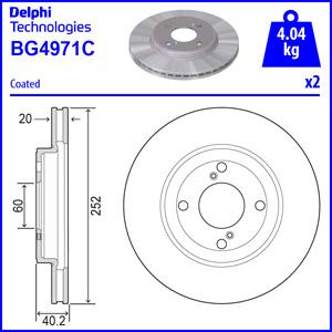 Delphi BG4971C Brake Disc BG4971C